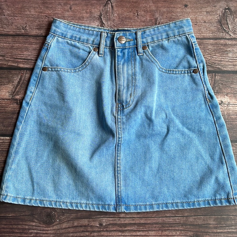 PRINCESS HIGHWAY | Faded wash denim mini skirt - Picture 1 of 9